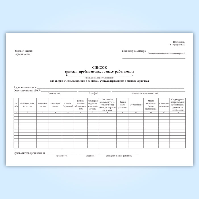 Список для сверки с военкоматом образец. Список граждан, пребывающих в запасе, работающих. Список граждан пребывающих в запасе образец. Бланки для бронирования граждан пребывающих в запасе. Список граждан для сверки с военкоматом форма.