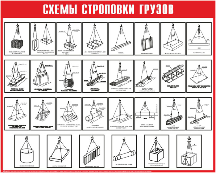 Схема строповки опоры освещения