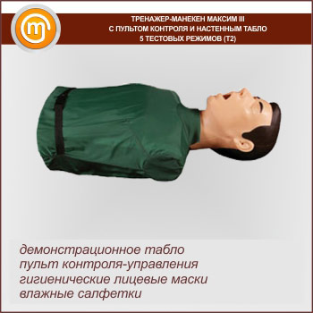 Тренажер-торс «Максим» III с пультом контроля и управления и настенным табло (Т2)