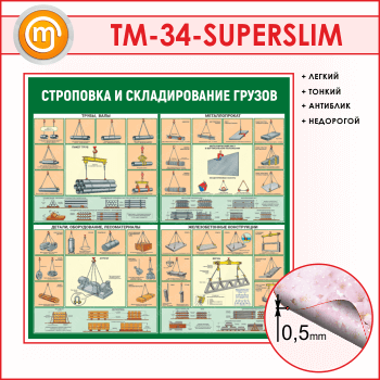 Стенд «Строповка и складирование грузов» (TM-34-SUPERSLIM)