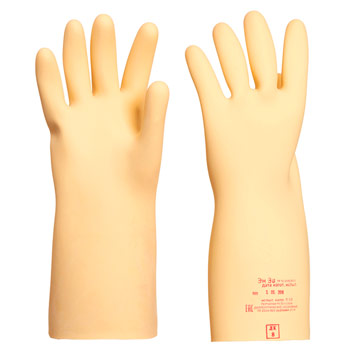 Перчатки диэлектрические бесшовные резиновые