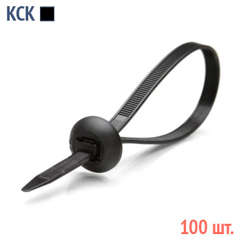 Кабельные стяжки с круглым замком (100 шт.)