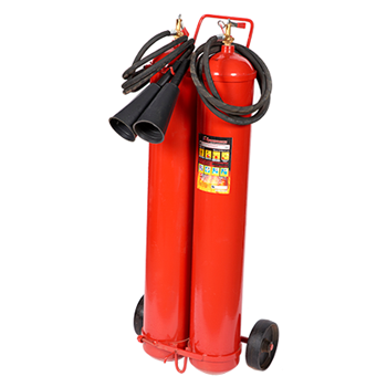 Углекислотный огнетушитель «ОУ-25» ВСЕ (поставляется собранный, резиновые колеса)