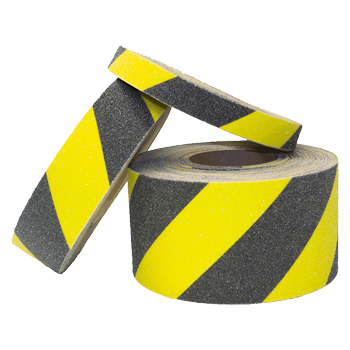 Противоскользящая самоклеящаяся лента (ЧЕРНО-ЖЕЛТАЯ, 100 мм x 18,3 м)