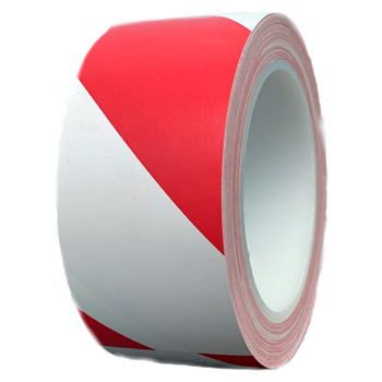 Лента для разметки и маркировки пола (КРАСНО-БЕЛАЯ, 75 мм x 33 м)