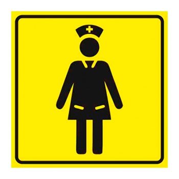 Тактильная пиктограмма «Медсестра», ДС35 (пленка, 200х200 мм)