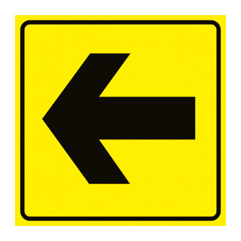 Тактильная пиктограмма «Направление движени, прямая стрелка», ДС43 (пластик 2 мм, 150х150 мм)