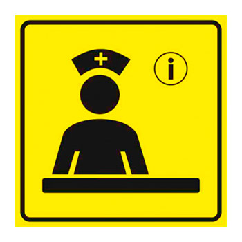 Визуальная пиктограмма «Регистратура», ДС51 (полистирол 3 мм, 150х150 мм)