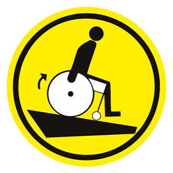 Тактильный предупреждающий знак «Осторожно! Крутой спуск», ДС73