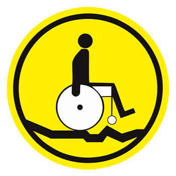 Визуальный предупреждающий знак «Осторожно! Неровная дорога», ДС75 (пленка, 200х200 мм)