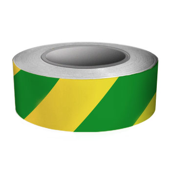 Лента заземления диагональная (50 мм, желто-зеленая) (цена за 1 м)