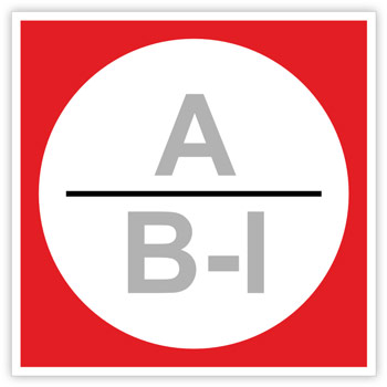 Знак «Категория помещения, класс зоны помещения», B05.3 (пластик, 200х200 мм)