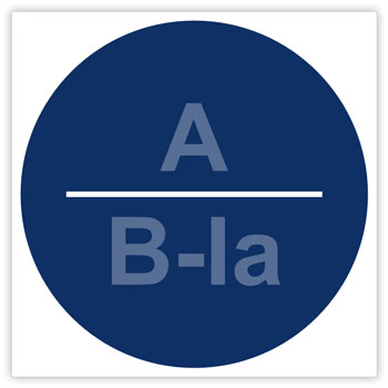 Знак «Категория помещения, класс зоны помещения», B05.6 (светоотражающий пластик, 200х200 мм)