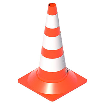 Конус дорожный 530 мм с тремя светоотражающими полосами