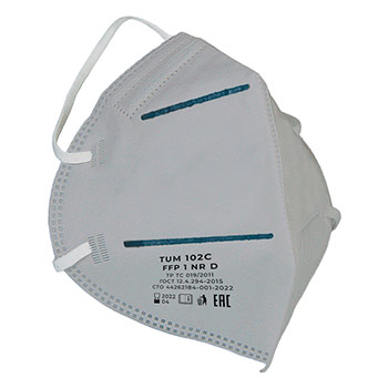 Респиратор противоаэрозольный TUM 102С (FFP1) с угольным слоем, к-т 10 шт