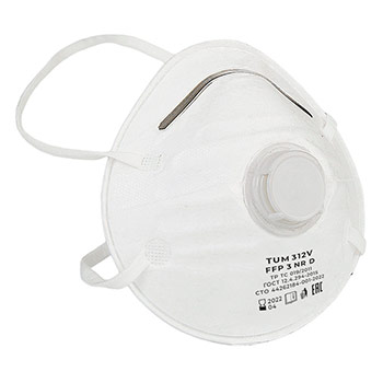 Респиратор противоаэрозольный TUM 312V (FFP3) с клапаном, к-т 10 шт