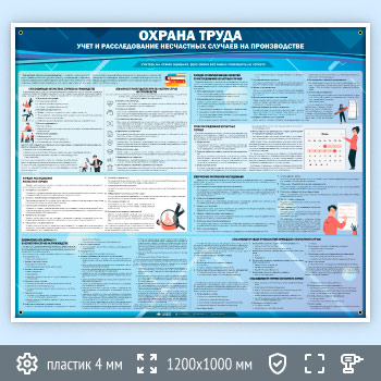 Стенд «Охрана труда. Учет и расследование несчастных случаев на производстве» (OT-24)