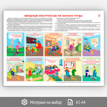 Плакат «Вводный инструктаж по охране труда» (В-16, 1 лист)