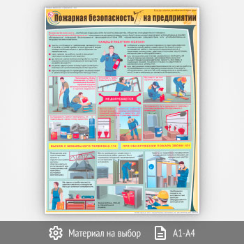 Плакат «Пожарная безопасность на предприятии» (В-24, 1 лист)