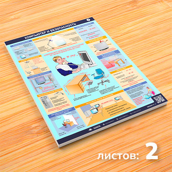 Плакаты «Компьютер и безопасность» (М-15, 2 листа)